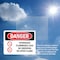 Signmission Hydrogen Flammable Gas No Smoking Open Flame Danger Sign, Plastic, 10in W x 7in L, 2PK OS-2PACK-DS-P-710-L-1370 - alternate 2